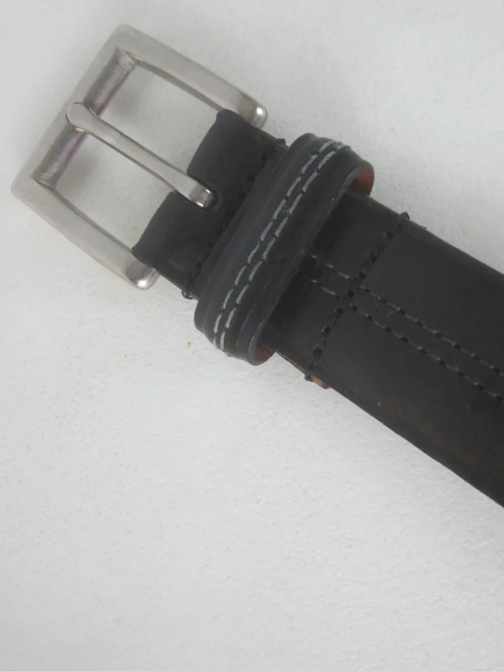 Coach Men 38 Black Leather Dress Belt 3885 Made Italy Silver Brass Buckle 35 -39